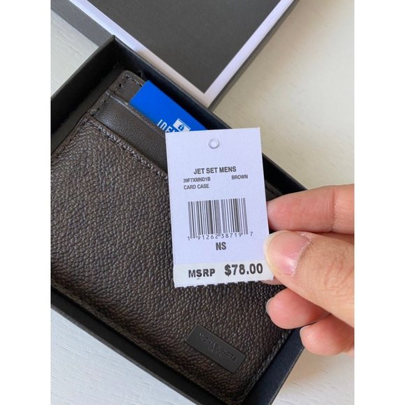 Michael Kors Card Case Brown MK Mens - Picture 4 of 5